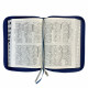 (書法藍/銀)皮面拉鍊索引_7系列聖經和合本