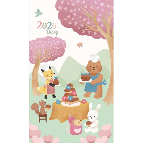 經典版42K(午茶趣/卡紙精裝/橫式)-校園週曆手冊2026年