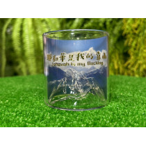 玻璃杯(180ml)-耶和華是我的靠山(附清潔刷)