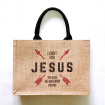 麻布手提袋-Fight for Jesus(為主而戰)