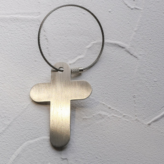 十字架鑰匙圈-不鏽鋼